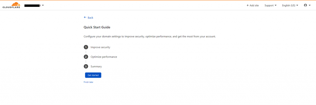 Cloudflare - Quick Start