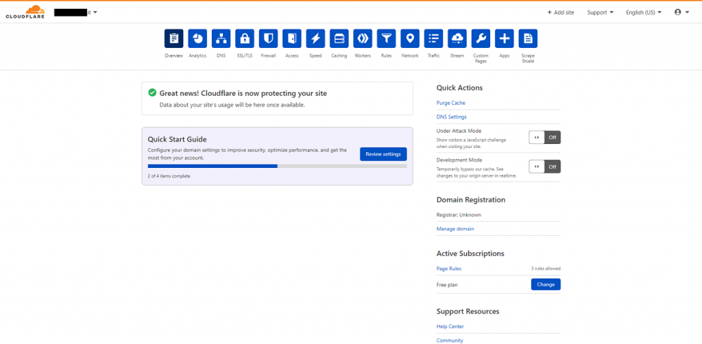 Cloudflare is now protecting your site