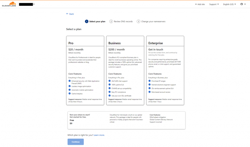 Select plan